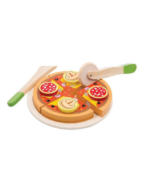 Pizza salami en bois à couper - Kiabi