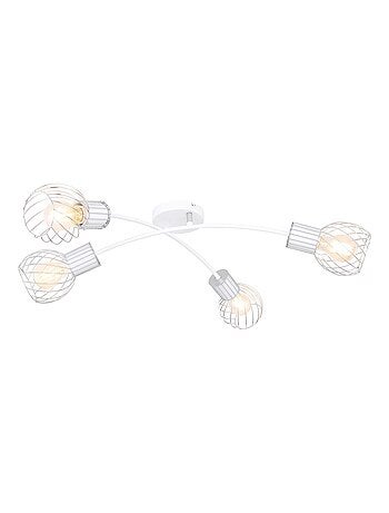 Plafonnier 4 lampes en métal design contemporain LUISE