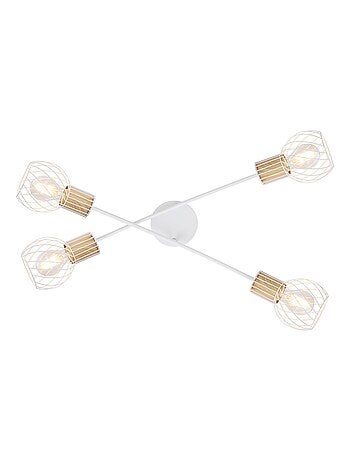 Plafonnier 4 lampes en métal design contemporain LUISE
