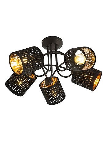 Plafonnier 5 lumières en velours ajouré TUXON