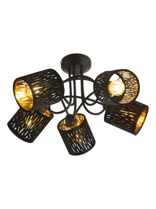 Plafonnier 5 lumières en velours ajouré TUXON - Kiabi