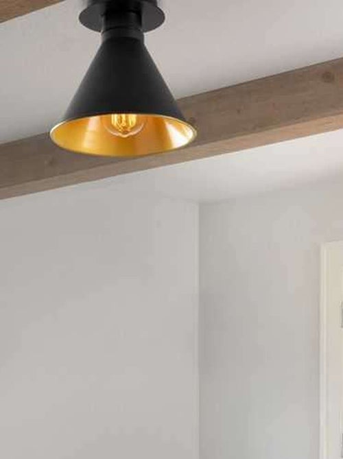 Plafonnier en métal en forme de cône design rétro BERCESTE - Kiabi