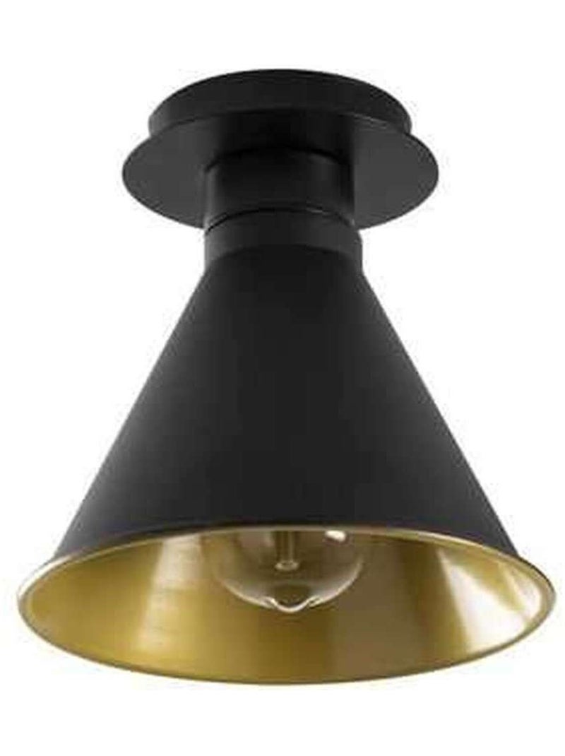 Plafonnier en métal en forme de cône design rétro BERCESTE Noir - Kiabi
