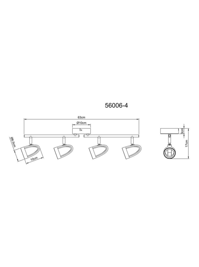Plafonnier LED design Rodrik Argent - Kiabi