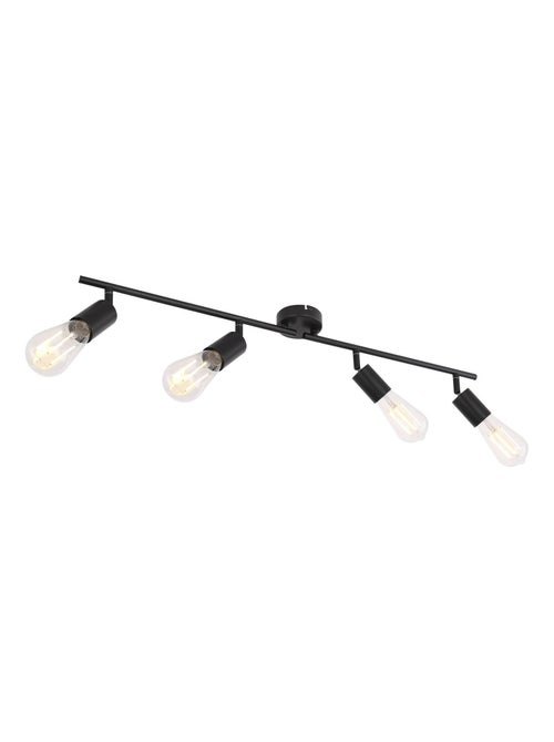 Plafonnier rampe 4 ampoules en métal design industriel MARTHA - Kiabi