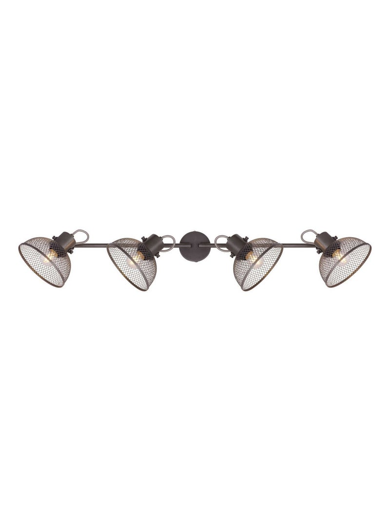 Plafonnier rampe 4 lampes design vintage MONIGA Gris foncé - Kiabi