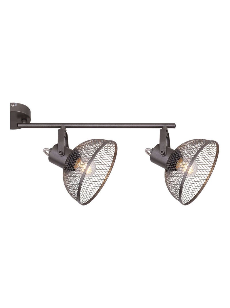 Plafonnier rampe 4 lampes design vintage MONIGA Gris foncé - Kiabi