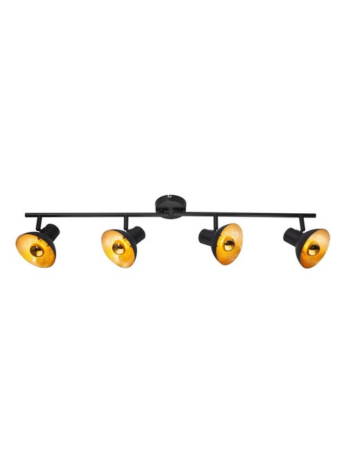 Plafonnier rampe 4 spots en métal effet doré - Kiabi