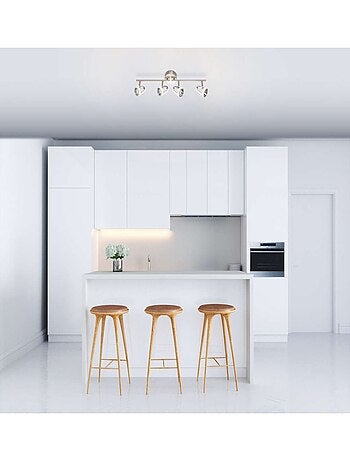 Plafonnier rampe 4 spots LED design moderne RODRIK