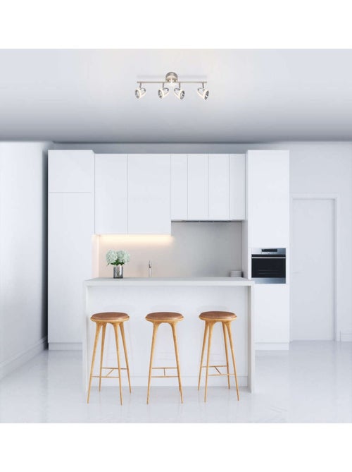 Plafonnier rampe 4 spots LED design moderne RODRIK - Kiabi