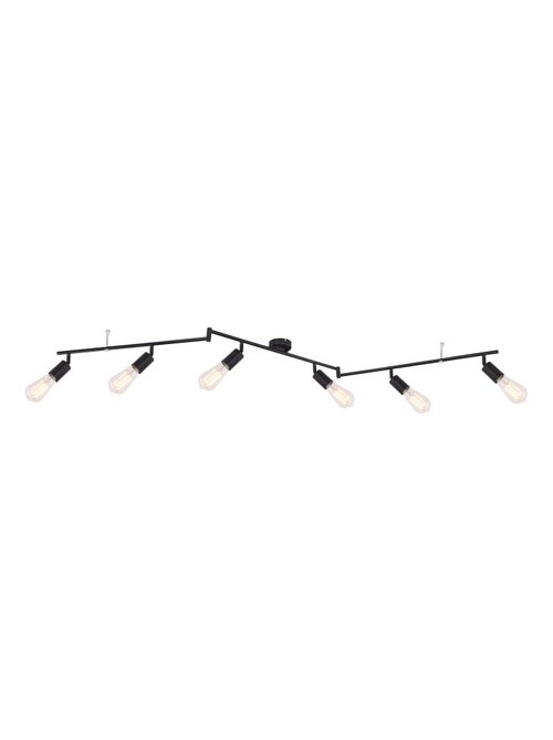 Plafonnier rampe 6 ampoules en métal design industriel MARTHA - Kiabi