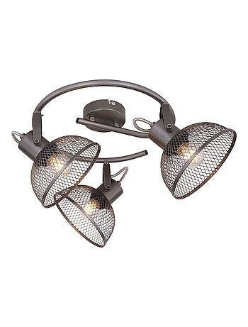 Plafonnier rond 3 lampes design vintage MONIGA
