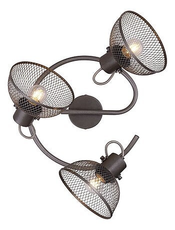 Plafonnier rond 3 lampes design vintage MONIGA