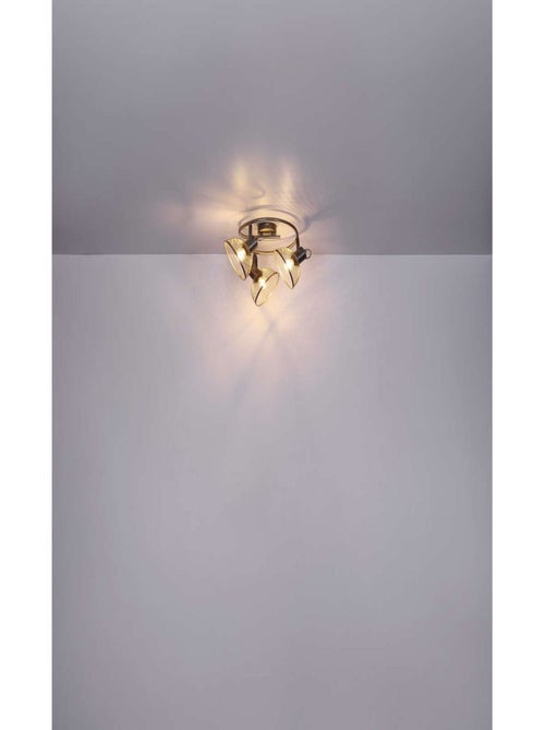 Plafonnier rond 3 lampes design vintage MONIGA - Kiabi