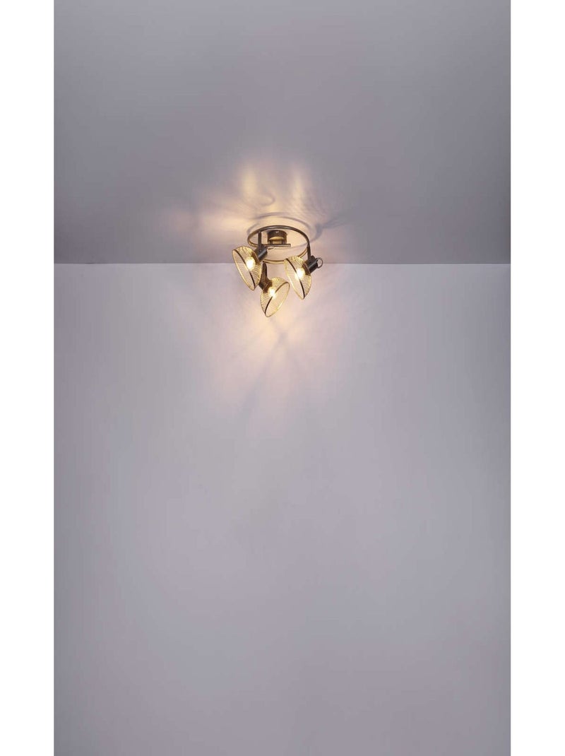 Plafonnier rond 3 lampes design vintage MONIGA Gris foncé - Kiabi