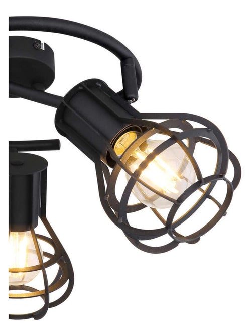 Plafonnier rond 3 spots design industriel CLASTRA - Kiabi