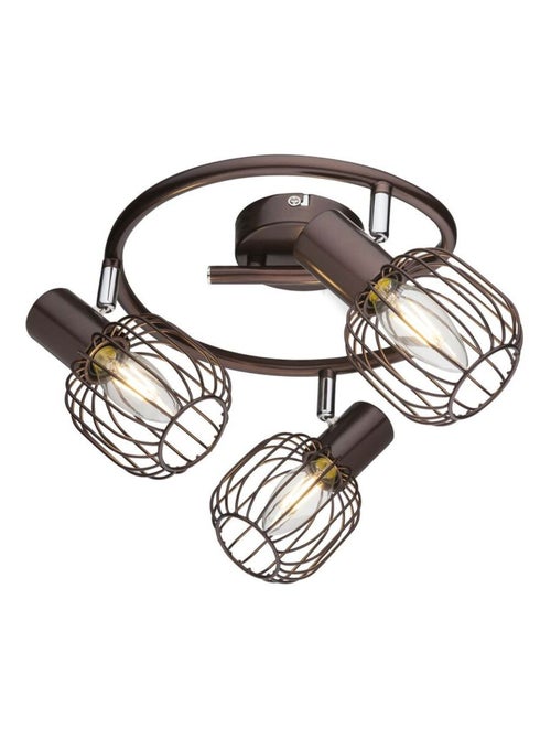 Plafonnier rond 3 spots en métal design industriel AKIN - Kiabi