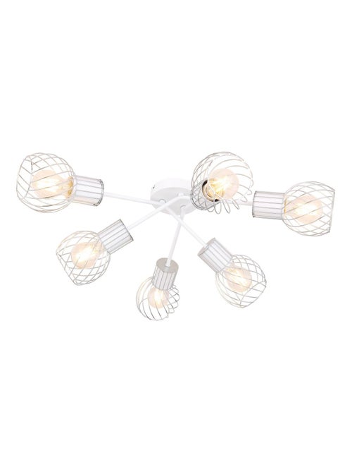 Plafonnier rond 6 lampes en métal design contemporain LUISE - Kiabi