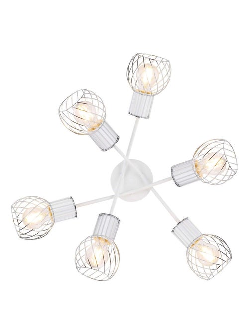 Plafonnier rond 6 lampes en métal design contemporain LUISE - Kiabi