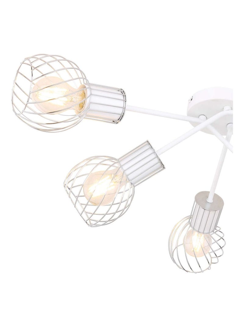 Plafonnier rond design Luise Blanc - Kiabi