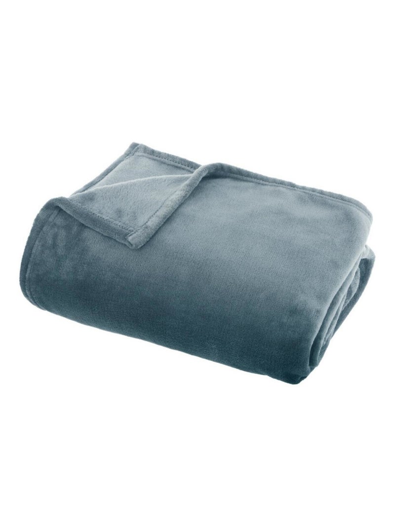 Plaid - Atmosphera - 100% Polyester Bleu gris - Kiabi