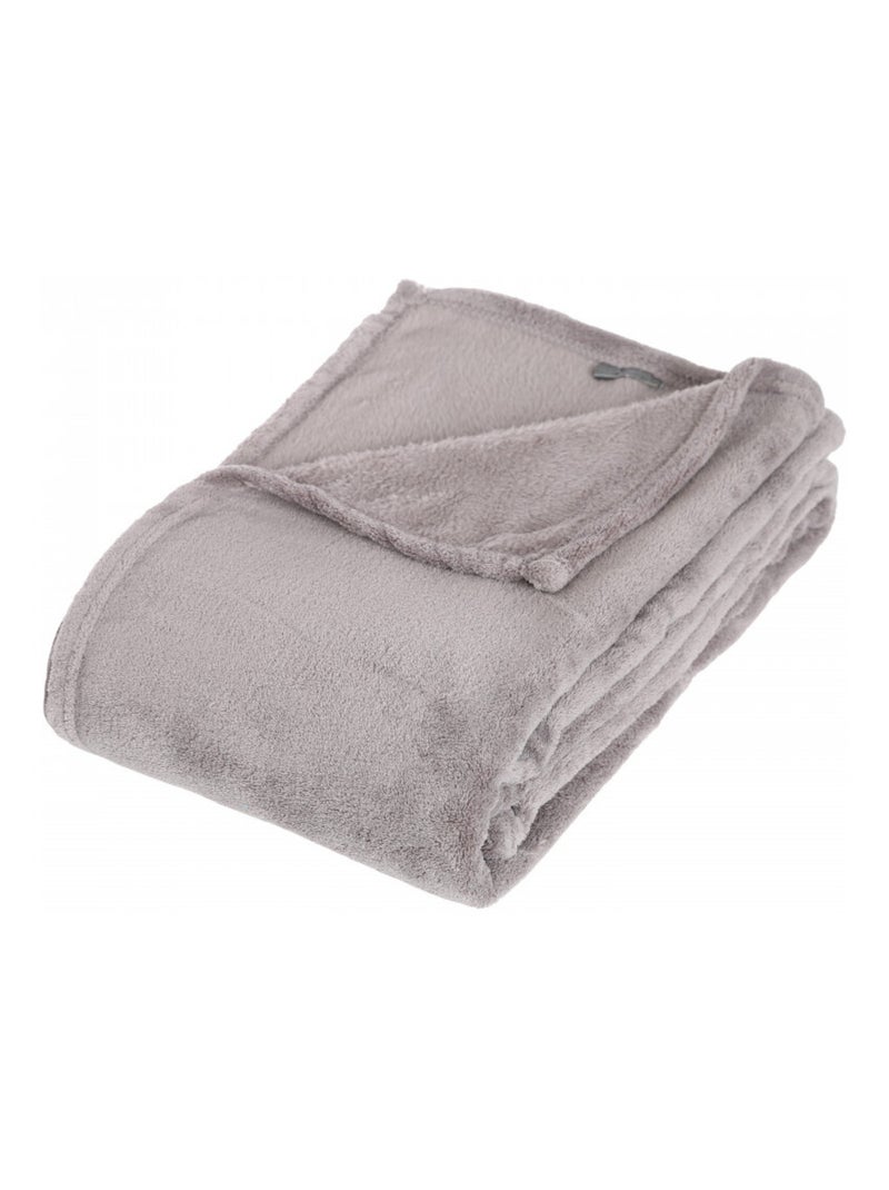 Plaid - Atmosphera - 100% Polyester Gris clair - Kiabi