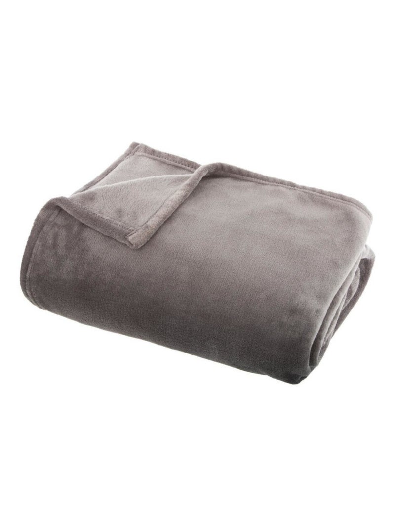 Plaid - Atmosphera - 100% Polyester Gris clair - Kiabi