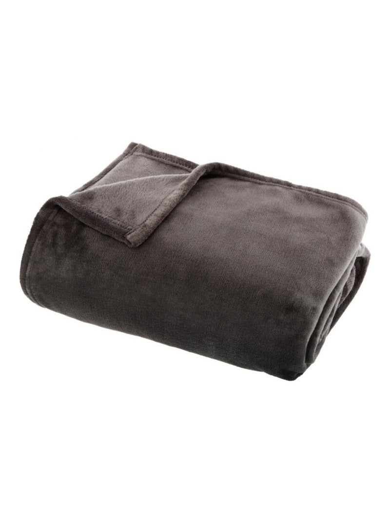 Plaid - Atmosphera - 100% Polyester Gris foncé - Kiabi