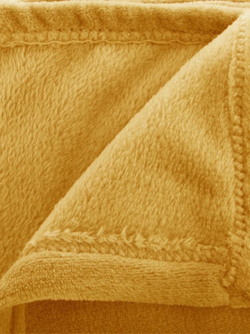 Plaid - Atmosphera - 100% Polyester Jaune foncé - Kiabi