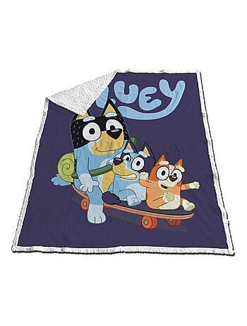 Plaid - Bluey Sur Un Skateboard - 120 cm x 150 cm