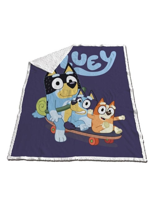 Plaid - Bluey Sur Un Skateboard - 120 cm x 150 cm - Kiabi