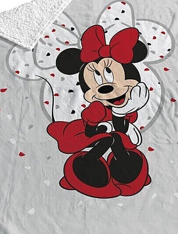 Plaid - Disney Minnie En Robe Rouge - 130x170 cm