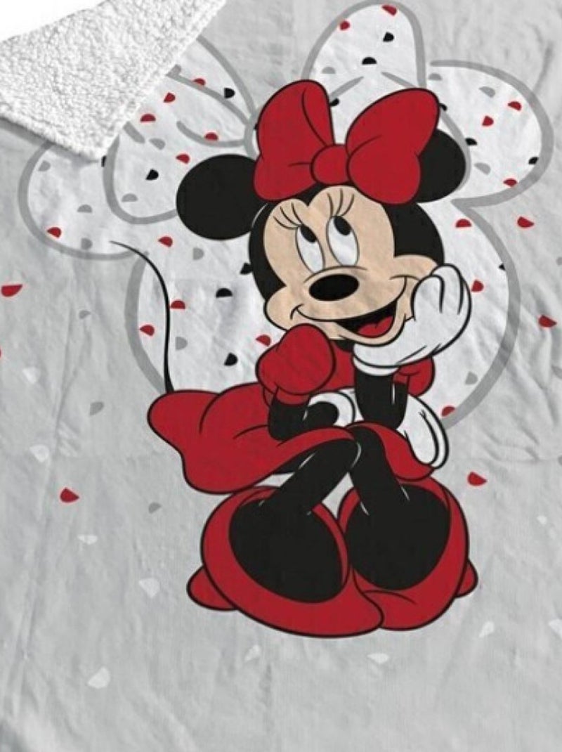 Plaid - Disney Minnie En Robe Rouge - 130x170 cm Multicolore - Kiabi