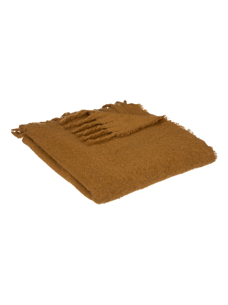 Plaid  - Effet mohair ultra doux Bronze - Kiabi
