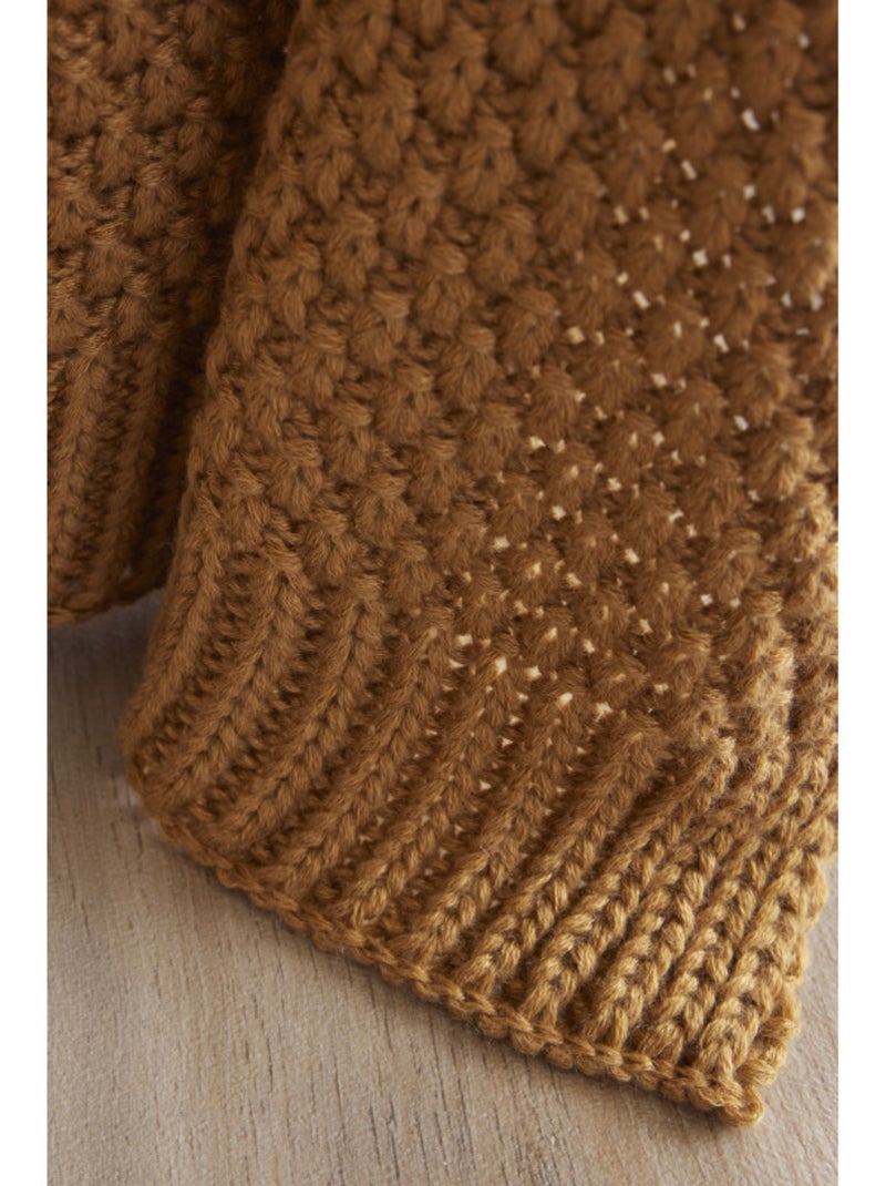 Plaid - Le Fil d'Ariane - 100% Polyester Camel - Kiabi