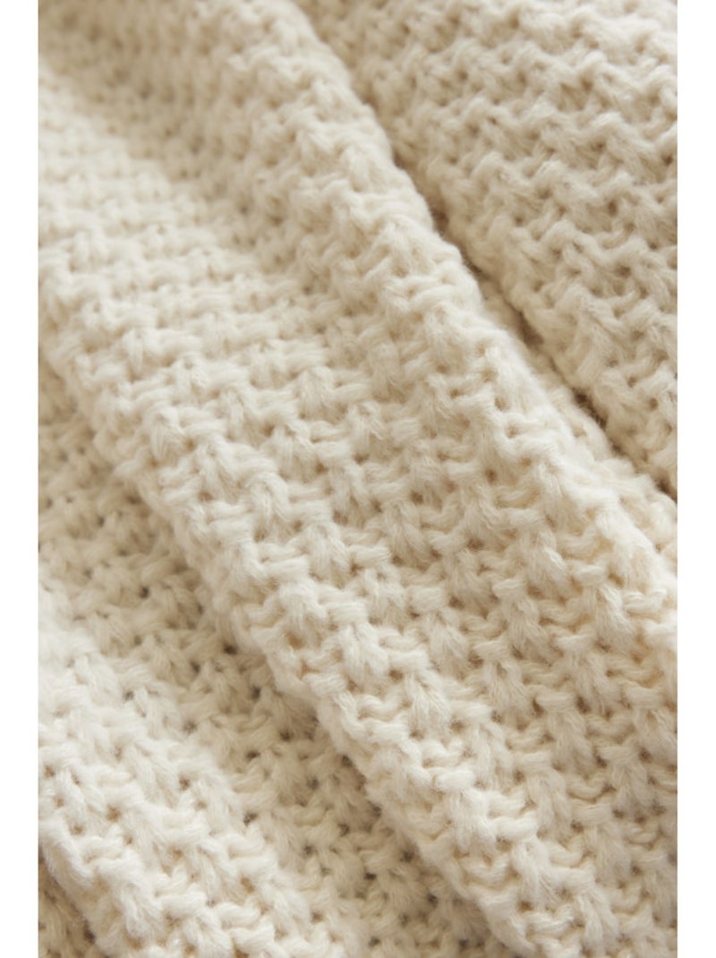 Plaid - Le Fil d'Ariane - 100% Polyester Ivoire - Kiabi