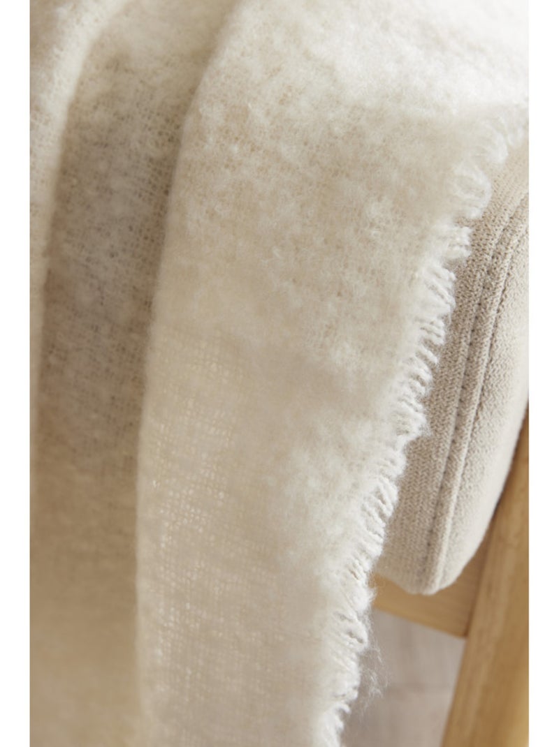 Plaid - Le Fil d'Ariane - 100% Polyester Ivoire - Kiabi