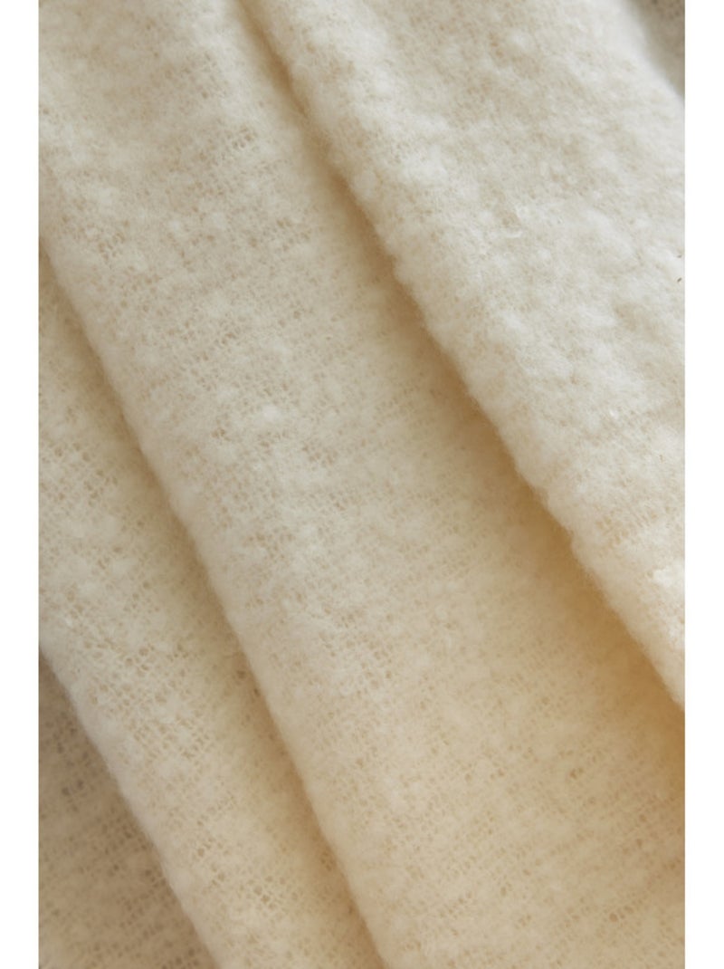 Plaid - Le Fil d'Ariane - 100% Polyester Ivoire - Kiabi