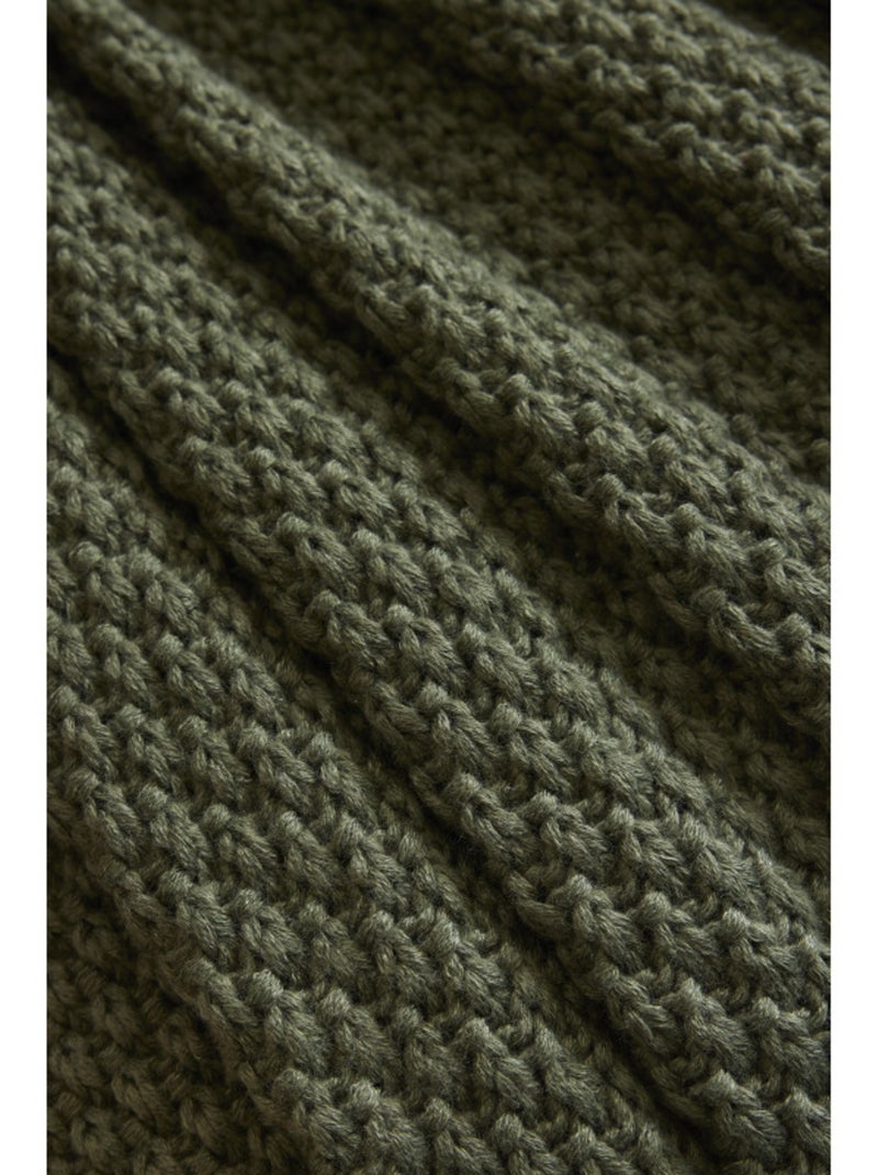 Plaid - Le Fil d'Ariane - 100% Polyester Kaki - Kiabi