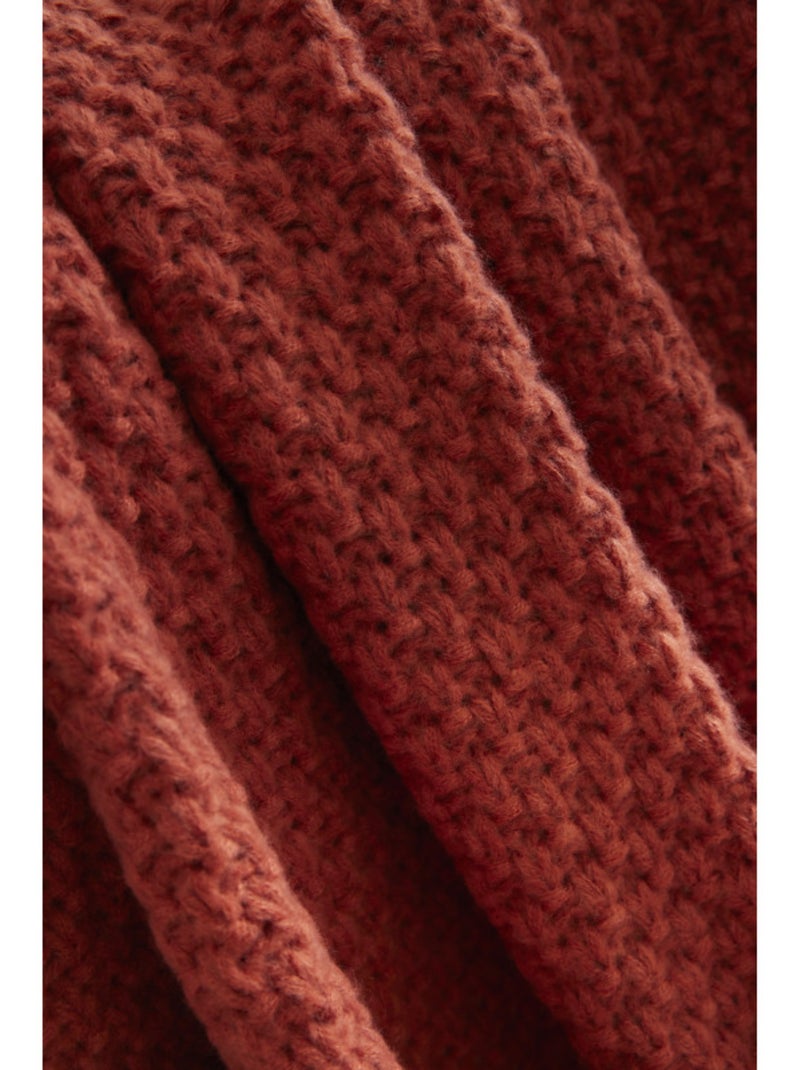 Plaid - Le Fil d'Ariane - 100% Polyester Terracotta - Kiabi