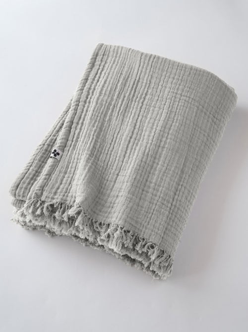 Plaid - L'effet papillon - 100% gaze de coton 125 gr/m² - Kiabi Plaid - L'effet papillon - 100% gaze de coton 125 gr/m² - Kiabi