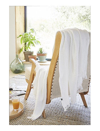 Plaid - L'effet papillon - 100% gaze de coton 125 gr/m²