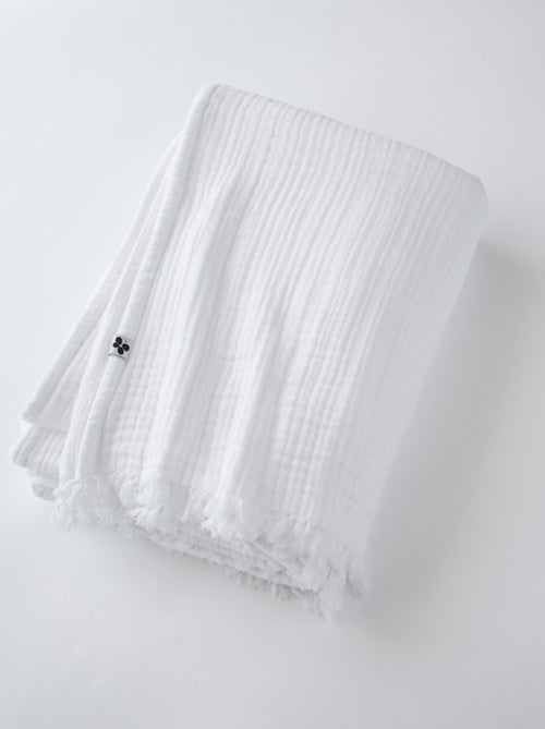 Plaid - L'effet papillon - 100% gaze de coton 125 gr/m² - Kiabi