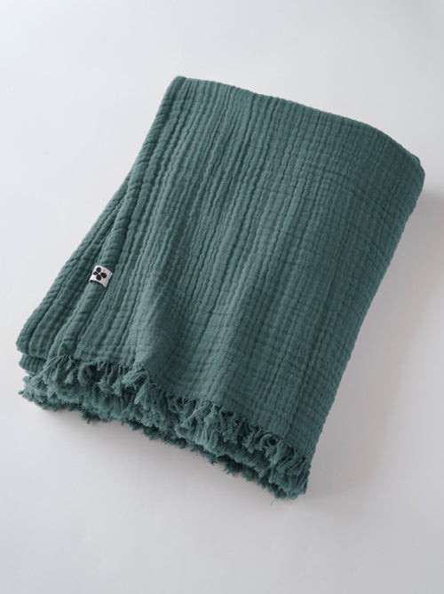 Plaid - L'effet papillon - 100% gaze de coton 125 gr/m² - Kiabi