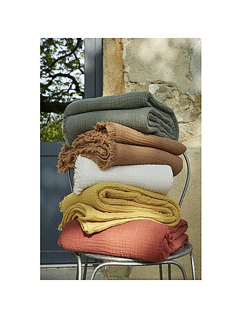 Plaid - L'effet papillon - 100% gaze de coton 125 gr/m²