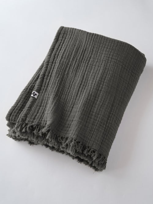 Plaid - L'effet papillon - 100% gaze de coton 125 gr/m² - Kiabi
