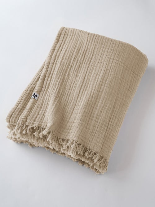 Plaid - L'effet papillon - 100% gaze de coton 125 gr/m² - Kiabi