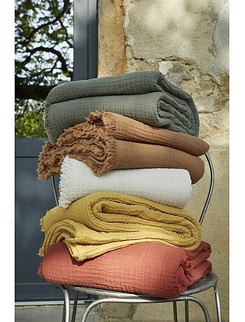 Plaid - L'effet papillon - 100% gaze de coton 125 gr/m²