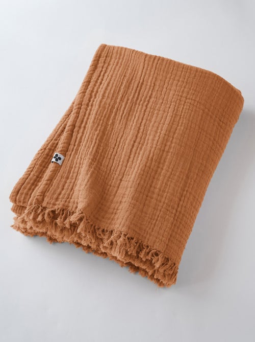 Plaid - L'effet papillon - 100% gaze de coton 125 gr/m² - Kiabi