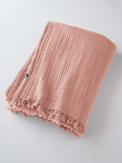 Plaid - L'effet papillon - 100% gaze de coton 125 gr/m² - Kiabi